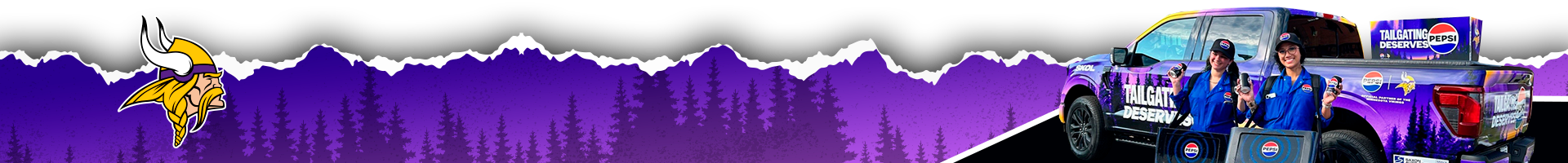 Minnisota Vikings Wrapped Truck