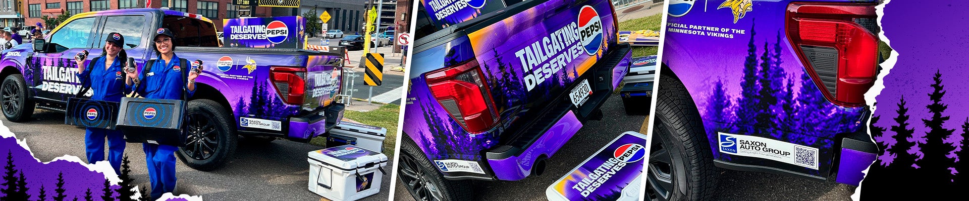 Minnisota Vikings Wrapped Truck