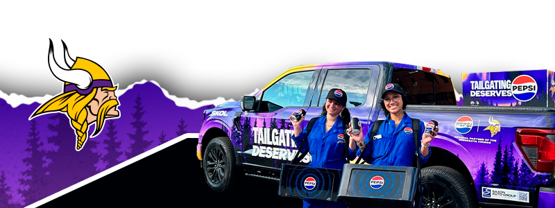 Minnisota Vikings Wrapped Truck